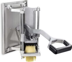 New Star Foodservice 7006872 Extra Heavy Duty French Fry Cutter 3/8" with Wall Bracket, Fixed Counter or Wall Mount Silver - 1