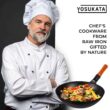 YOSUKATA Carbon Steel Wok Pan – 13,5 “ Stir Fry Pans - Chinese Wok with Flat Bottom Pow Wok