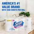Scott 1000 Toilet Paper, 32 Rolls, Septic-Safe, 1-Ply Toilet Tissue - 6