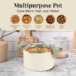 Gotham Steel 5 Quart Stock Pot Multipurpose Pasta Pot with Strainer Lid & Twist and Lock Handles