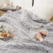 L'AGRATY Chunky Knit Blanket Throw,Soft Chenille Yarn Throw Blanket 50x60，Handmade Thick Cable Knit Crochet Blanket,Large Knit Blanket Chunky Yarn,Rope Knot Throw Blanket for Couch Sofa Bed Home Decor - 3