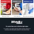 WypAll Power Clean X80 Heavy Duty Cloths (41043), Extended Use Cloths Jumbo Roll, Blue