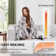 HomeMate Heated Blanket Electric Full Size - 72“x84“ Heating Blanket with 10 Fast Heat Levels 8 Hours Auto Off Ultra Soft Cozy Flannel Over-Heated Protection ETL Certification Keep Warming in Home - 2