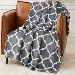 HomeMate Heated Blanket Electric Full Size - 72“x84“ Heating Blanket with 10 Fast Heat Levels 8 Hours Auto Off Ultra Soft Cozy Flannel Over-Heated Protection ETL Certification Keep Warming in Home - 1