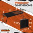 Adventure Seeka Heavy Duty 24" Folding Campfire Grill, Camp Fire Grill