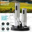 Ivation Wine Gift Set, Includes Stainless Steel Electric Wine Bottle Opener, Wine Aerator, Electric Vacuum Wine Preserver, 2 Bottle Stoppers, Foil Cutter & LED Charging Base - 2