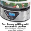 Hamilton Beach Digital Electric Food Steamer & Rice Cooker for Quick, Healthy Cooking with Stackable Three-Tier Bowls for Vegetables and Seafood, 8.25 Quart, Black & Stainless Steel - 7