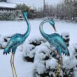 Kircust Garden Sculpture & Statues, Blue Heron Lawn Ornaments Standing Metal Crane Yard Art Large Size Bird Decoy, Set of 2 Kircust Garden Sculpture & Statues, Blue Heron Lawn Ornaments Standing Metal Crane Yard Art Large Size Bird Decoy for Outdoor Lawn Backyard Porch Patio Decoration, Set of 2 - 9