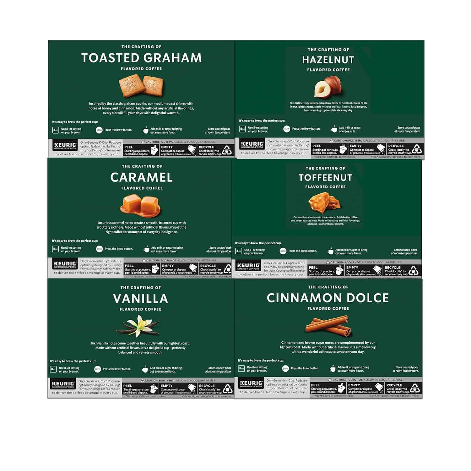Starbucks K-Cup Coffee Pods—Flavored Coffee—Variety Pack for Keurig Brewers—Naturally Flavored— Arabica—6 boxes (60 pods total) Starbucks K-Cup Coffee Pods—Flavored Coffee—Variety Pack for Keurig Brewers—Naturally Flavored—100% Arabica—6 boxes (60 pods total) - 8