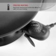 Aroma Housewares AEW-306 Electric Wok with Tempered Glass Lid Easy Clean Nonstick, Black