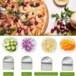 ONCE FOR ALL Safe Mandoline Food Slicer, Multi Vegetable Chopper, Potato Slicer, Food Veggie Chopper for Kitchen, 4 Modes 100+ Presets Adjustable Thickness, Mandolin French Fry Cutter (5 in 1 Green) - 3