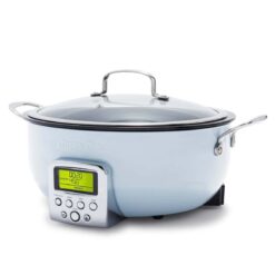 GreenPan 15.83"W Elite Ceramic Nonstick Essential Smart Electric Skillet 6-quart