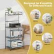 Costway 4-Tier Baker's Rack Microwave Oven Stand Shelves Kitchen Storage Rack Organizer