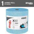 WypAll Power Clean X80 Heavy Duty Cloths (41043), Extended Use Cloths Jumbo Roll, Blue