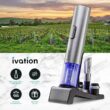 Ivation 6-in-1 Wine Gift Set – Wine Lover’s Dream Includes Stainless Steel Electric Wine Bottle Opener, Electric Vacuum Wine Preserver, 2 Dated Cork Stoppers, Bonus Foil Cutter & Charging Base - 2