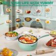 Dezin Electric Cooker Upgraded, Non-Stick Sauté Pan, 1.5L Mini Electric Fondue Pot
