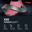 WypAll Power Clean X80 Heavy Duty Cloths (41055), Extended Use Jumbo Roll, Red