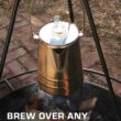 COLETTI Butte Camping Coffee Pot - Campfire Coffee Pot - Stainless Steel Coffee Maker for Outdoors or Stovetop (14 CUP)