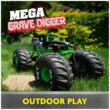 Monster Jam, Official Mega Grave Digger All-Terrain Remote Control Monster Truck, Over 2 Ft. Tall, 1:6 Scale
