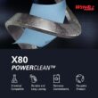WypAll Power Clean X80 Heavy Duty Cloths (41043), Extended Use Cloths Jumbo Roll, Blue