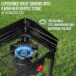 Hike Crew Cast Iron Double-Burner Outdoor Gas Stove | 150,000 BTU Portable Propane Cooktop w/Blue Flame Control, Removable Legs, Temperature Control Knobs, Wind Panel, Hose, Regulator & Storage Case - 5
