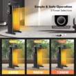 Costway 1500W Electric Space Heater Oil Filled Radiator Heater W/ Foldable Rack White - Black