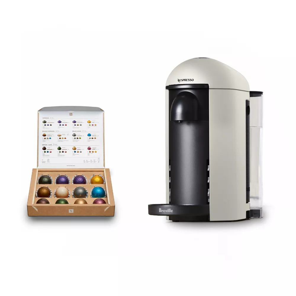 Nespresso VertuoPlus Single-Serve Coffee Maker and Espresso Machine by Breville, White Nespresso VertuoPlus Single-Serve Coffee Maker and Espresso Machine by Breville, White - Image 7