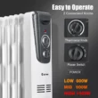 Costway 1500W Electric Space Heater with Adjustable Thermostat