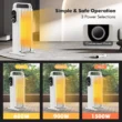 Costway 1500W Electric Space Heater Oil Filled Radiator Heater W/ Foldable Rack White - White