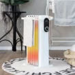 Costway 1500W Electric Space Heater Oil Filled Radiator Heater W/ Foldable Rack White - White
