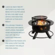 Four Seasons Courtyard 24'' Steel Wood Burning Fire Pit with Removable 360 Degree Swivel Cooking Grill & Collapsible Log Rack for Backyard Patios
