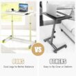 Costway Height Adjustable Computer Desk Sit to Stand Rolling Notebook Table Portable