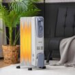 Costway 1500W Oil Filled Radiator with Thermostat and 4 Bottom Wheels