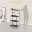 Costway 4-Tier Baker's Rack Microwave Oven Stand Shelves Kitchen Storage Rack Organizer