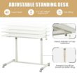 Costway Height Adjustable Computer Desk Sit to Stand Rolling Notebook Table Portable