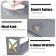 Costway 3-Tier Console Table X-Design Sofa Entryway Table with Drawer & Shelves Gray