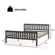 Costway Queen Wood Platform Bed with Headboard and Footboard Mattress Foundation