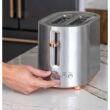 Café Express Finish 2 Slice Metal Toaster Stainless Steel