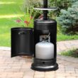 Hanover 7-ft. 48,000 BTU Steel Umbrella Propane Patio Heater in Black, HAN004BLK
