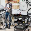 Costway Three Tray Rolling Tool Cart Mechanic Cabinet Storage ToolBox Organizer w/Drawer
