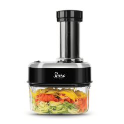Shine Kitchen Co SES-100 Electric Spiralizer for Veggies, Spiral Vegetable Cutter Makes and Holds Up to 4 Servings (60 oz)