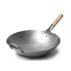 Craft Wok Traditional Hand Hammered Carbon Steel Pow Wok (14 Inch, Round Bottom) / 731W88