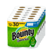Bounty Quick-Size Paper Towels, White, 12 Family Rolls = 30 Regular Rolls