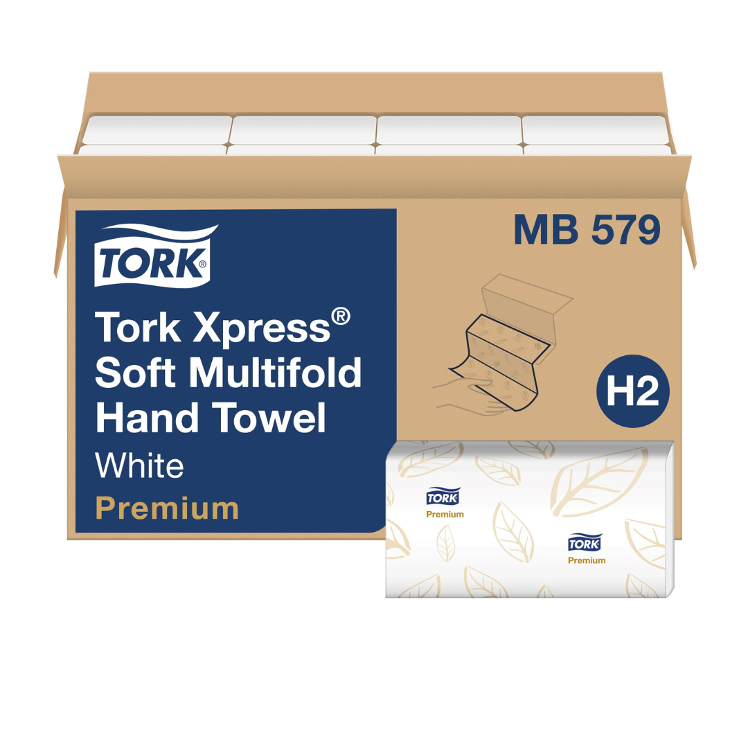 Tork Xpress Soft Multifold Hand Towel White, 135 Towels per Pack, 16 Packs, Fits H2 Towel Dispensers Tork Xpress Soft Multifold Hand Towel White, 135 Towels per Pack, 16 Packs, Fits H2 Towel Dispensers