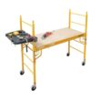 MetalTech I-CISC Jobsite 6 ft. Baker Style Rolling Scaffold Platform, 1100 lbs. Load Capacity, Steel, 6 ft. W x 6.25 ft. H x 2.5 ft. D