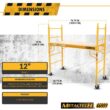 MetalTech I-CISC Jobsite 6 ft. Baker Style Rolling Scaffold Platform, 1100 lbs. Load Capacity, Steel, 6 ft. W x 6.25 ft. H x 2.5 ft. D