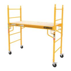 MetalTech I-CISC Jobsite 6 ft. Baker Style Rolling Scaffold Platform, 1100 lbs. Load Capacity, Steel, 6 ft. W x 6.25 ft. H x 2.5 ft. D