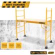 MetalTech I-CISC Jobsite 6 ft. Baker Style Rolling Scaffold Platform, 1100 lbs. Load Capacity, Steel, 6 ft. W x 6.25 ft. H x 2.5 ft. D