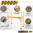 MetalTech I-CISC Jobsite 6 ft. Baker Style Rolling Scaffold Platform, 1100 lbs. Load Capacity, Steel, 6 ft. W x 6.25 ft. H x 2.5 ft. D