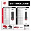 Milwaukee 49-66-6806 SHOCKWAVE Impact-Duty 1/2 in. Drive Metric and SAE Deep Well Impact PACKOUT Socket Set (31-Piece)